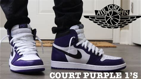 ON FOOT REVIEW OF THE AIR JORDAN 1 COURT PURPLE 2 0 WITH LACE SWAPS