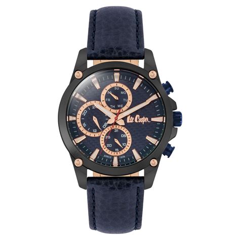 Buy Online Lee Cooper Quartz Multifunction Blue Dial Watch For Men