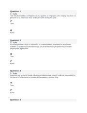 BUS 311 Week 3 Quiz Docx Question 1 1 1 Pts Title VII Of The 1964