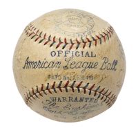 Yankees Oal Baseball Team Signed By With Bob Meusel Lou