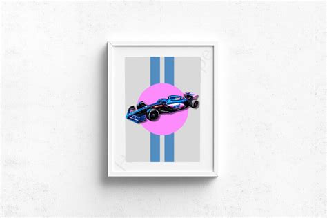 Alpine F1 Car Livery, Formula 1 Inspired Wall Art, Wall Decor ...