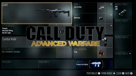 Call Of Duty Advanced Warfare Asm1 Best Class Set Up Youtube