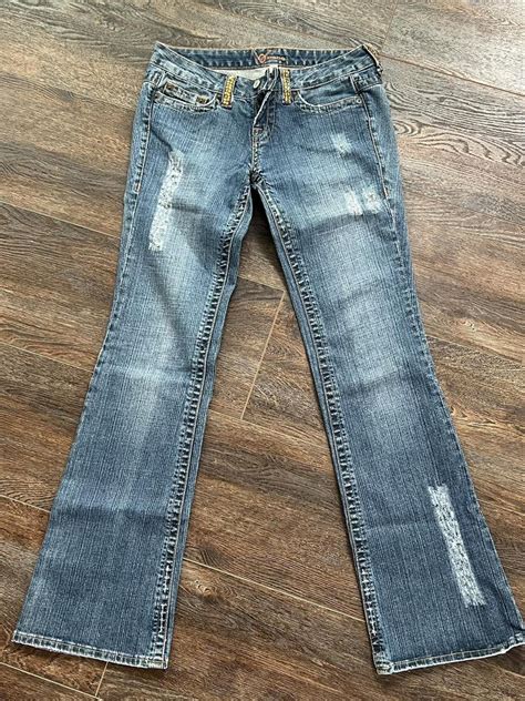 Vintage Bebe Low Rise Bootcut Jeans Bedazzled Depop