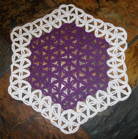 Flower Of Life Crochet Tutorial Coaster Etsy