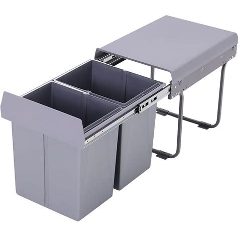 Integrated Recycling Pull Out Kitchen Waste Bin, 40L