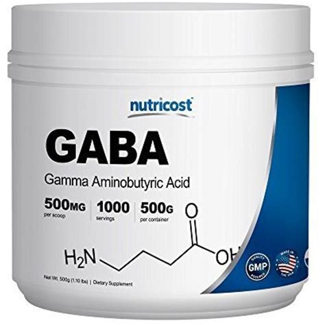 Nutricost Pure Gaba G Powder Gamma Aminobutyric Acid Grams