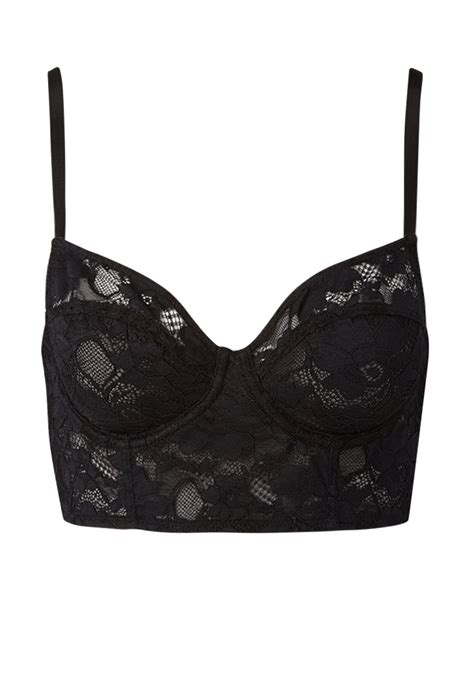 Forever Secret Romance Lace Demi Bra In Black Lyst