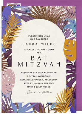 Bat Mitzvah Invitations Greenvelope.com