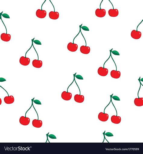 Cherry pattern resize Royalty Free Vector Image