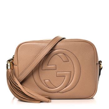 Gucci Pebbled Calfskin Small Soho Disco Bag Camelia Fashionphile