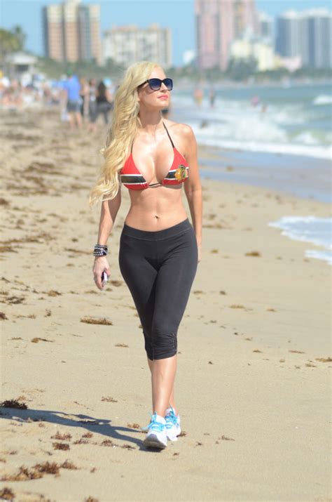 Ana Braga In Leggings And Bikini Top Workout Gotceleb