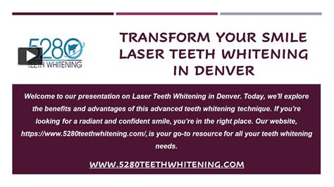 PPT Transform Your Smile Laser Teeth Whitening In Denver PowerPoint