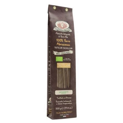 Rustichella Dabruzzo Organic Whole Wheat Farro Spaghetti Pasta 500g