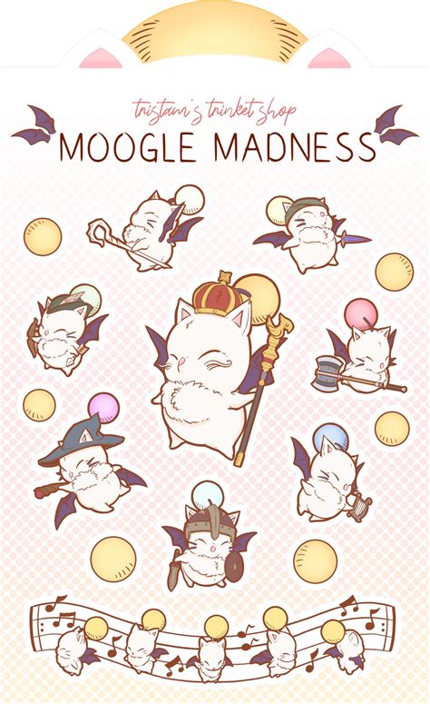 Ffxiv Moogle Madness Sticker Sheet Good King Moggle Mog Xii Etsy