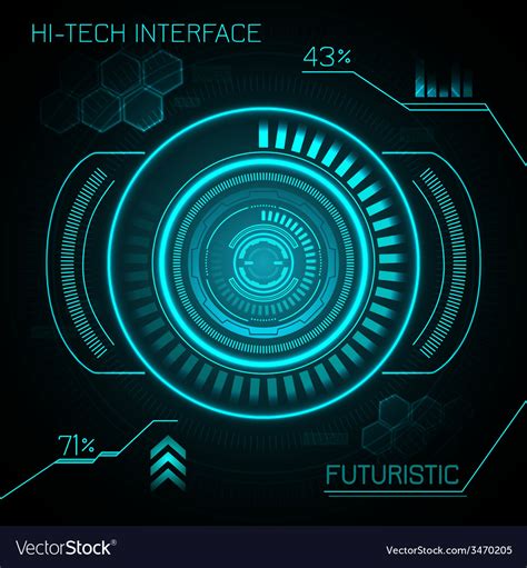 Hud Futuristic Background Royalty Free Vector Image