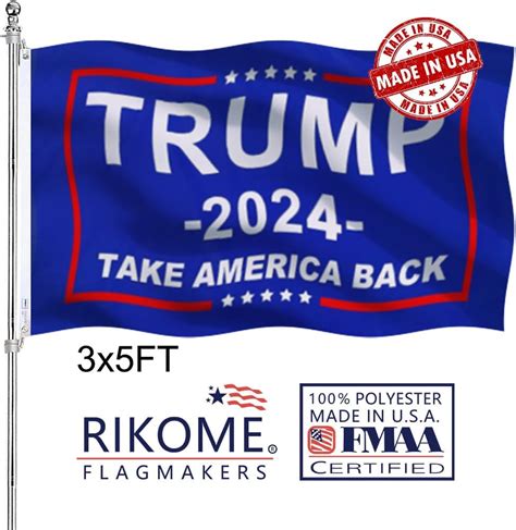 Rikome Double Sided Trump 2024 Flag 3x5 Outdoor Red Take