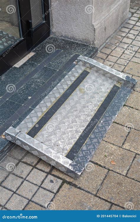 Wheelchair Ramp Slope stock photo. Image of metal, ramp - 201445704