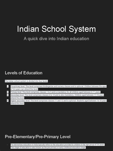 Indian School System | PDF | Kindergarten | Preschool