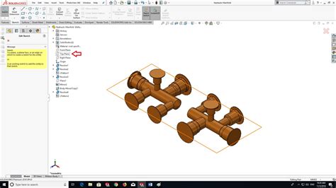 Solidworks Combine Feature To Create Negative Spacing In Hydraulic