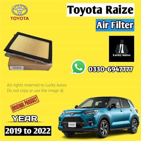 Toyota Raize Rocky Genuine Air Filter Year 2019 To 2022 Spare Parts