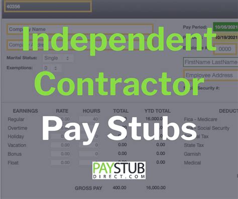 Pay Stub Example For Employee