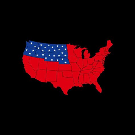 United State of America. Map USA flag. Map USA country map vector design. Blank similar USA map ...