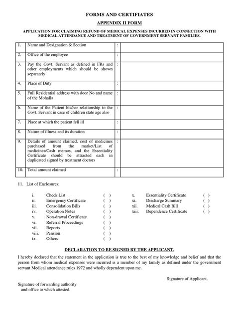 Appendix Ii Form