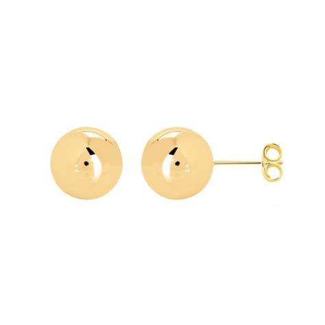 Boucles d oreilles Carador boule 12 mm en plaqué or