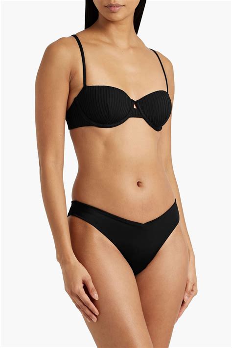 ONIA Dalia Ribbed Underwired Bikini Top THE OUTNET