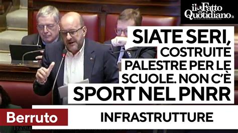 Berruto Non C Sport Nel Pnrr Siate Seri Costruite Palestre Per Le