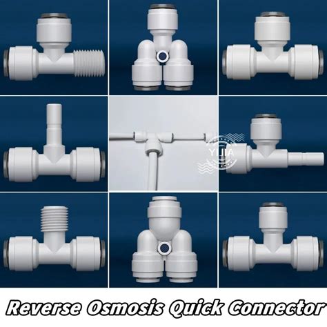 Reverse Osmosis Quick Coupling Tee Y Type Ro Water Fitting 14 38 Hose Pe Pipe Connector For