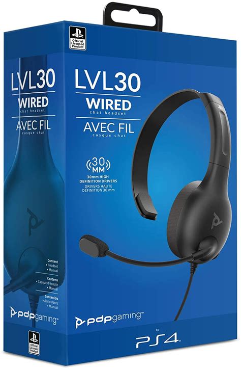 Pdp Gaming Lvl30 Wired Chat Headset Playstation 4 — Videogamesplus Ca