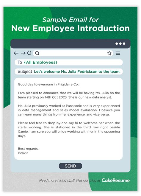 Writing a New Employee Introduction Email | CakeResume