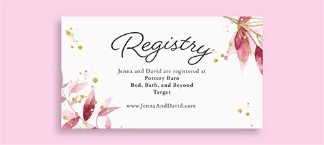 Registry Cards | Registry Card | Gold Image Printing