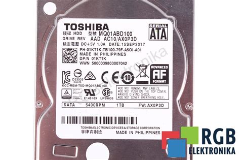 TOSHIBA MQ01ABD100 | RGB Automatyka centrum automatyki przemysłowej