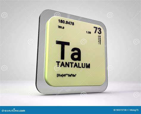 Tantal Ta Periodensystem Des Chemischen Elements Stock Abbildung