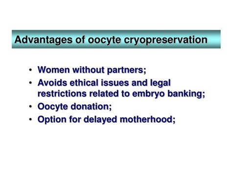 Ppt Fertility Cryopreservation With Oocyte Vitrification Powerpoint