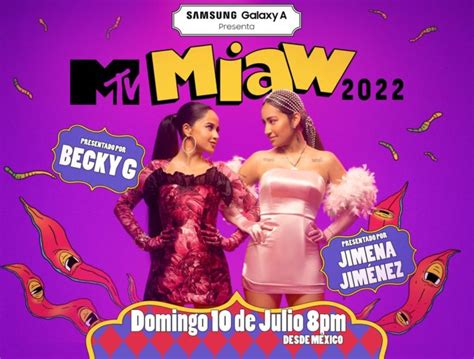 Becky G Y Jimena Jim Nez Ser N Las Anfitrionas De Los Premios Mtv Miaw