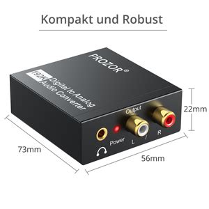 PROZOR 192kHz DAC Converter Digitaal Naar Analoge Audio Converter