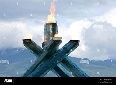 vancouvers olympic cauldron Stock Photo - Alamy