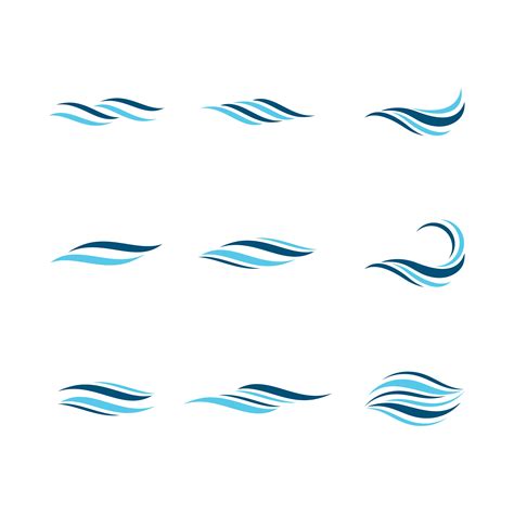 Water symbols in blue 702838 Vector Art at Vecteezy