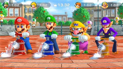 Super Mario Party Minigames Mario Vs Luigi Vs Wario Vs Waluigi