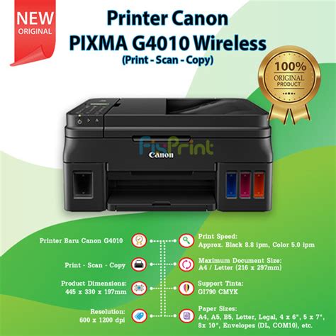 Jual Printer Canon PIXMA G4010 G 4010 InkTank Multifunction Wifi Fax