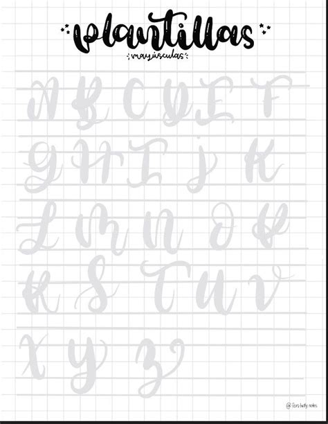 Plantilla De Lettering Hand Lettering Worksheet Hand Lettering