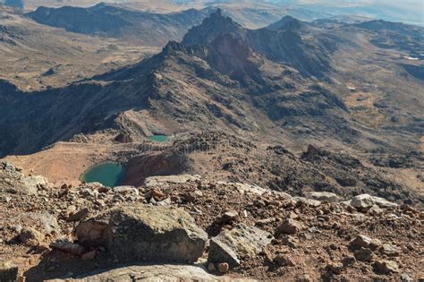 Volcanic Mountain Landscapes Mount Kenya National Park Kenya Stock