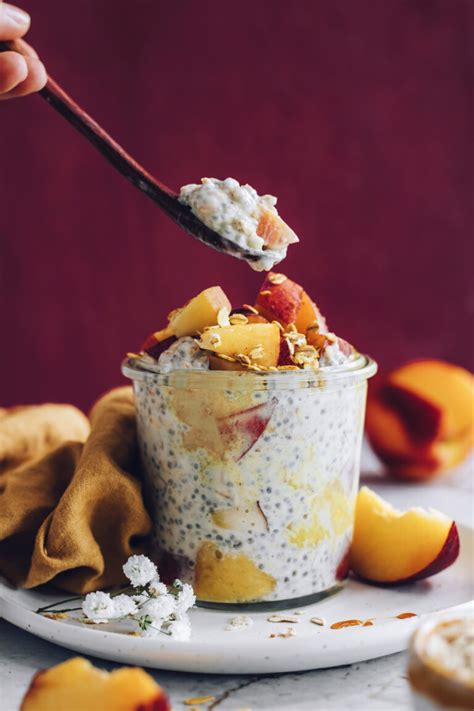 Peaches And Cream Overnight Oats Minimalist Baker Recipes