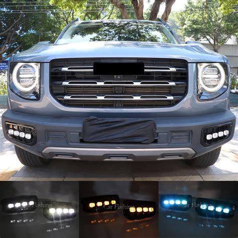 LED DRL For HAVAL DARGO 2021 2022 Daytime Running Lights With Yellow