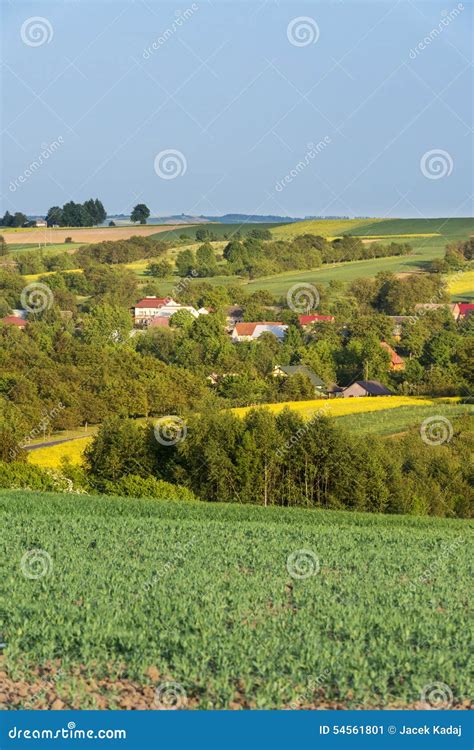 Small Village on Countryside in Poland Stock Image - Image of plant ...