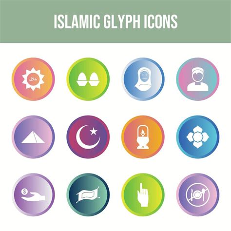 Beautiful Islamic vector icon set 17538347 Vector Art at Vecteezy