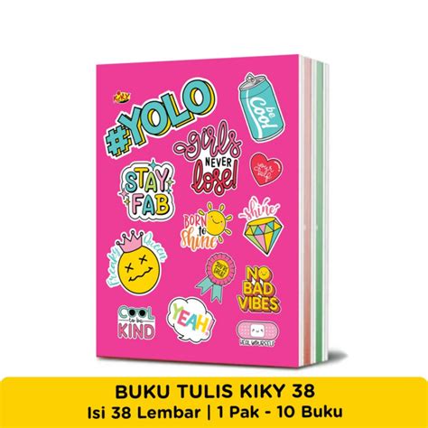 Jual Buku Tulis KIKY 38 Lembar Per Pack Isi 10 Pcs Shopee Indonesia